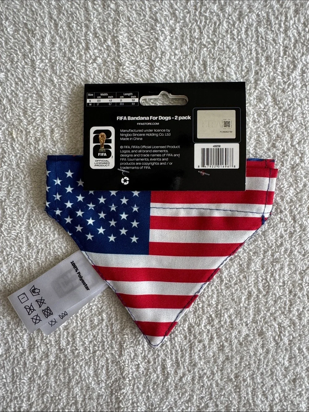 FIFA World Cup 2026 Dog Reversible Slide on Collar Bandana 2 Pack